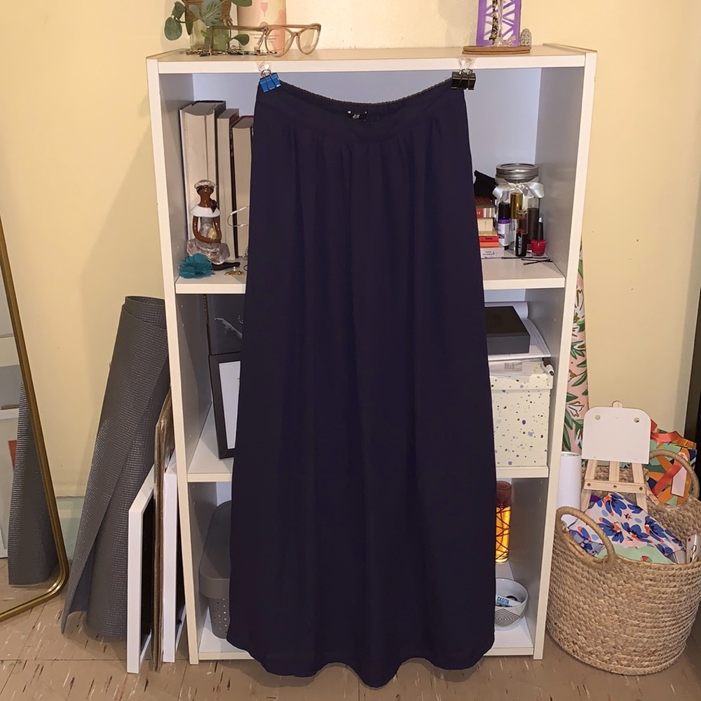 Navy blue maxi skirt